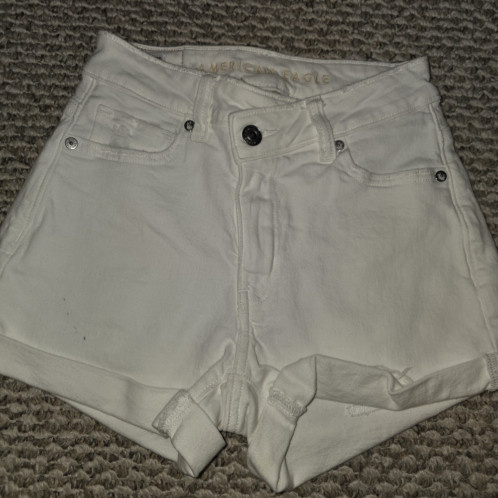 American Eagle Outfitters Women's Cream Jean Shorts